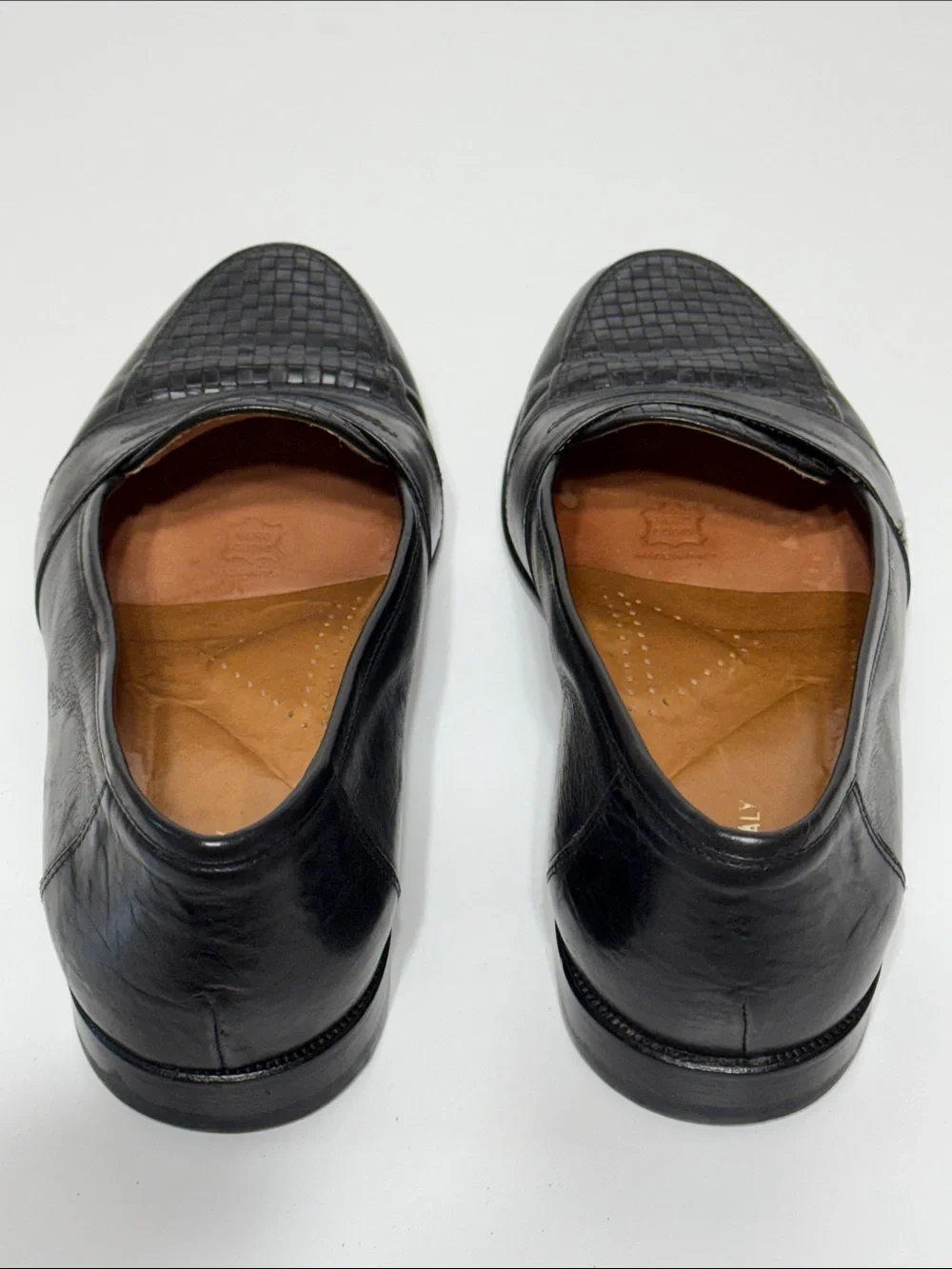 Vintage Basketweave Leather Penny Loafer